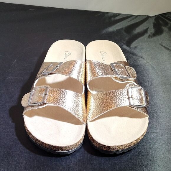 BRAND NEW SHOE LAND VIVIANA ROSE GOLD SANDAL - Picture 3 of 15